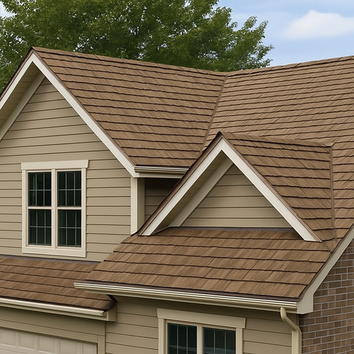 synthetic wood shingle roofing